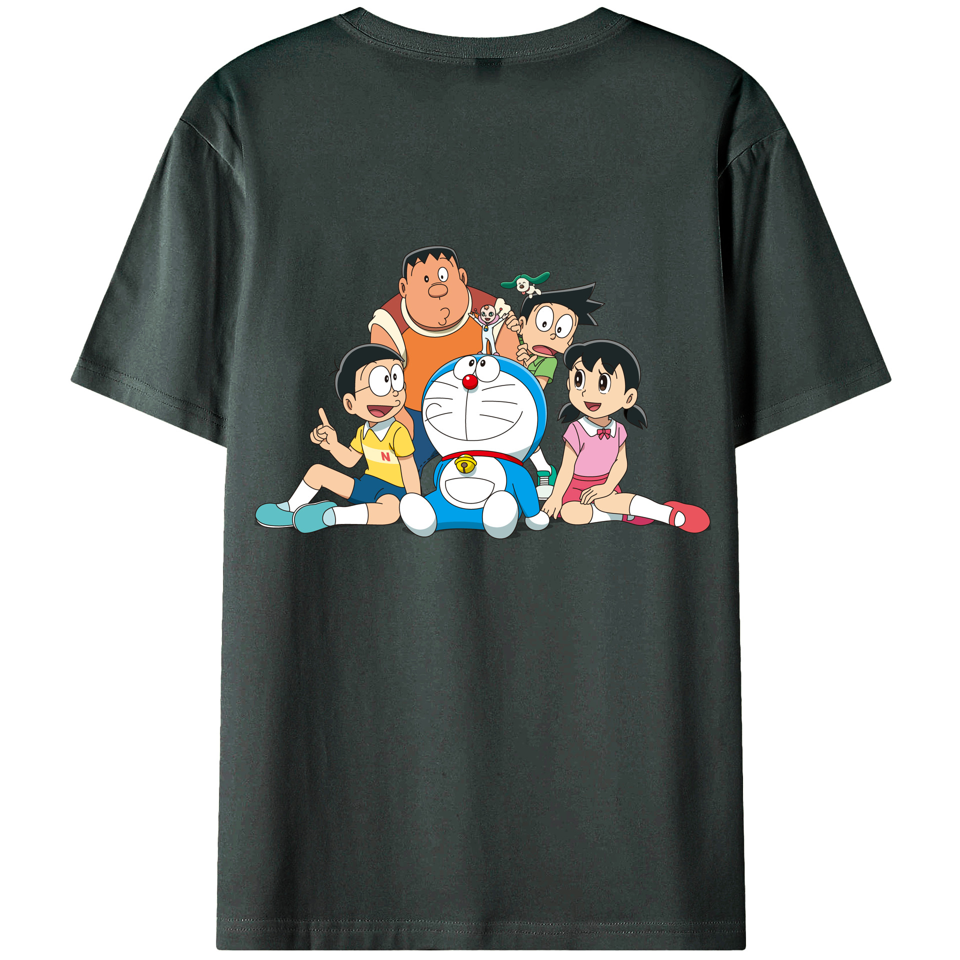 （画像用） ドラえもん Doraemon 綿100％ メンズ半袖Tシャツ（バックプリント） 通気性